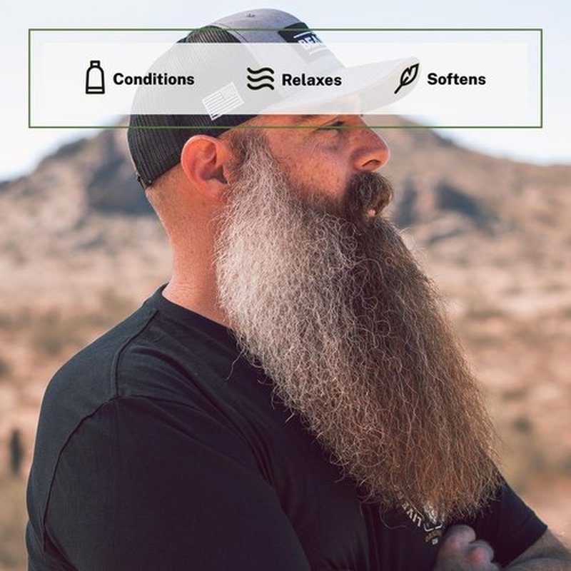 Live Bearded: Beard Conditioner - Legend - Facial Hair Conditioner - 8 oz. - Strengthens and Softens - All-Natural Ingredients with Biotin, Coconut Oil, Argan Oil, and Caffeine - Made in the USA