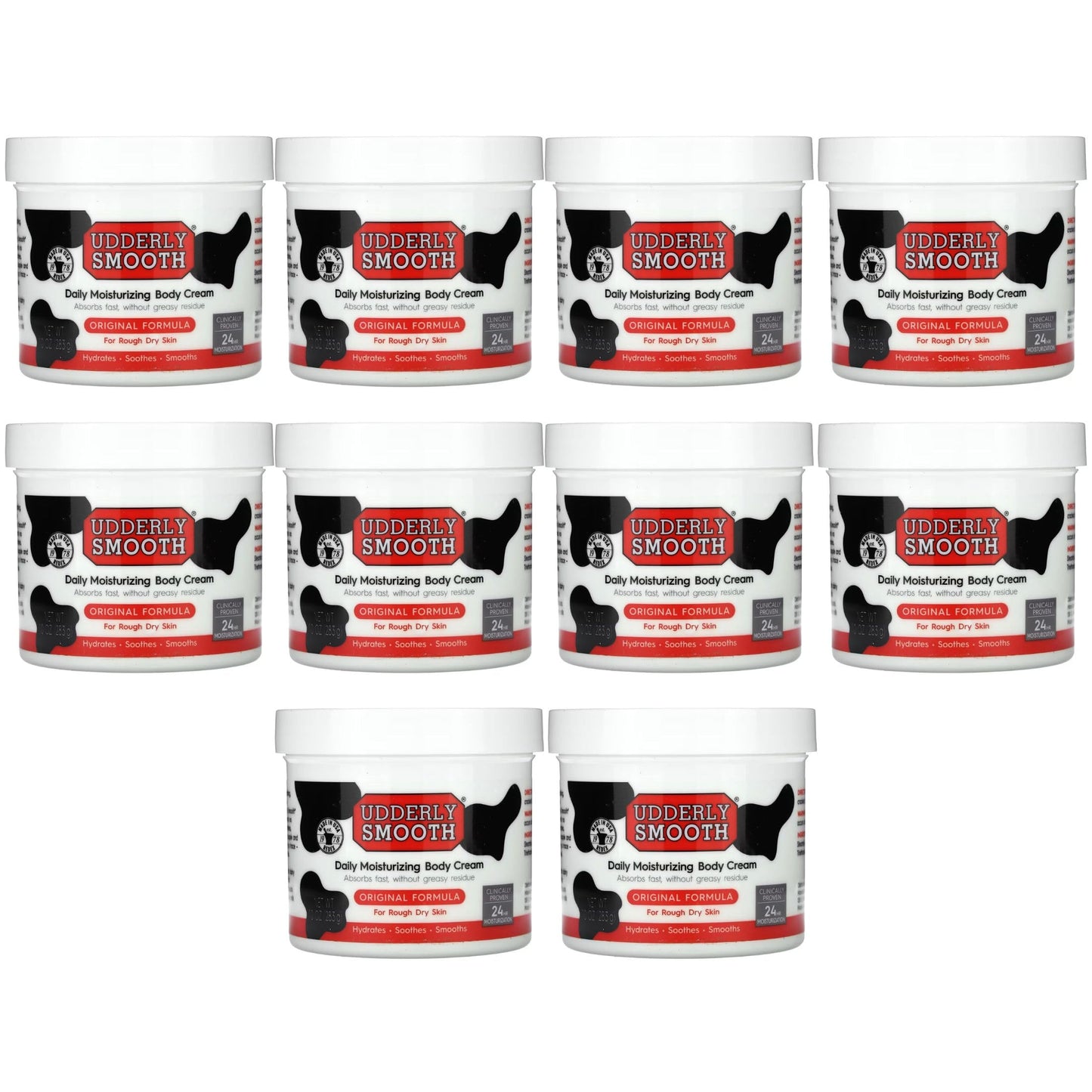 Udderly Smooth Body Cream 10 oz (Pack of 10)