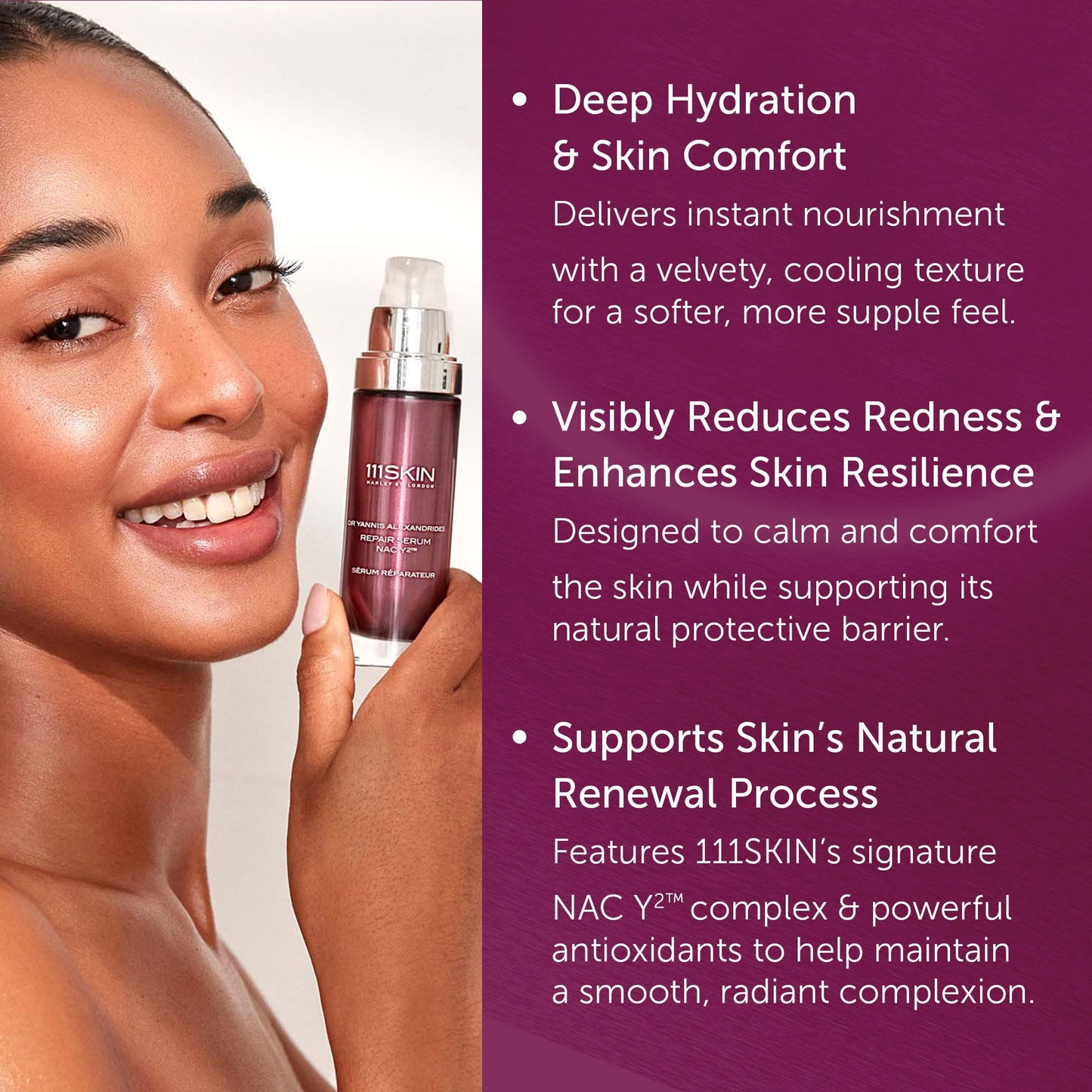 111Skin Travel Size Repair Serum NAC Y2, Face Serum to Reduce Redness, Fine Lines and Wrinkles, Strengthens Skin Barrier, Anti-Aging Facial Serum with Niacinamide and Centella Asiatica, 0.5 Fl. Oz.
