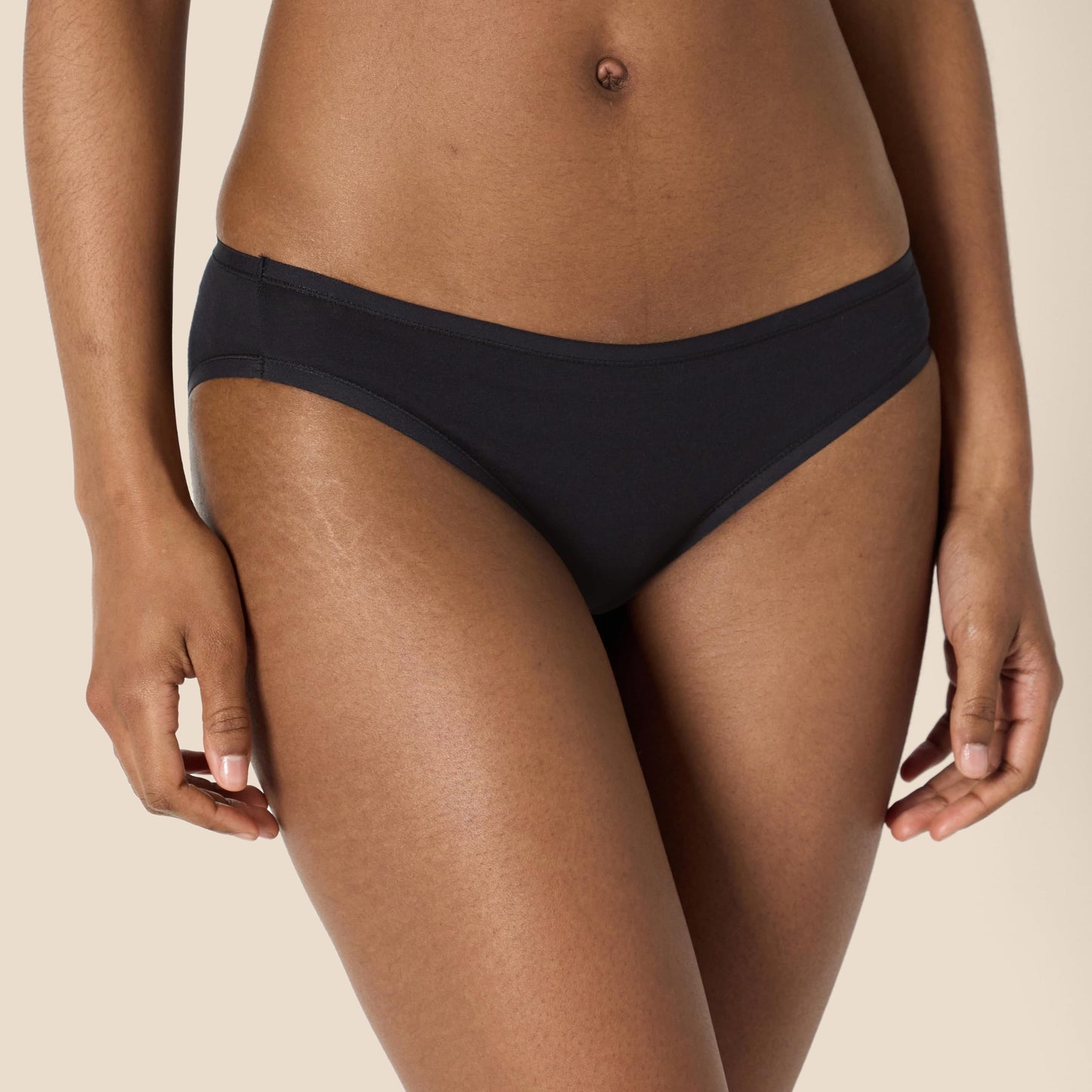 Amazon Essentials Women's Cotton Spandex Bikini Brief Underwear (Available in Plus Size), Pack of 6, Black, X-Small