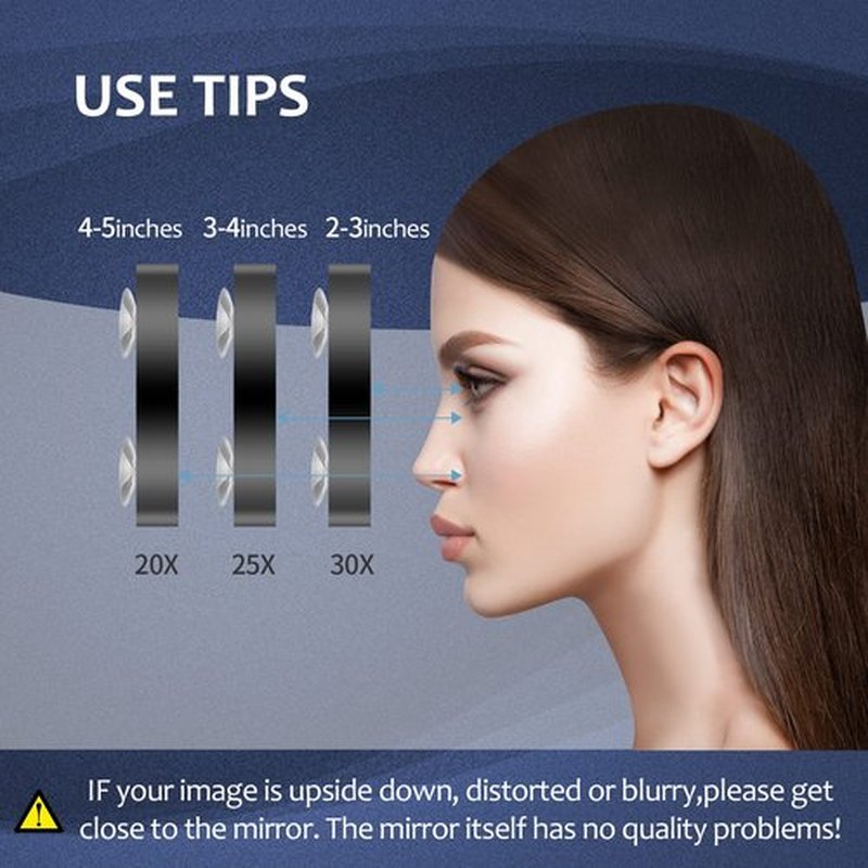 MIYADIVA 25X Small Magnifying Mirror Suction Cup, 25X Magnifying Mirror and Tweezers, As a Mganifying Makeup Mirror, Small Mirror Set for Blackhead Removal 3.5 Inches
