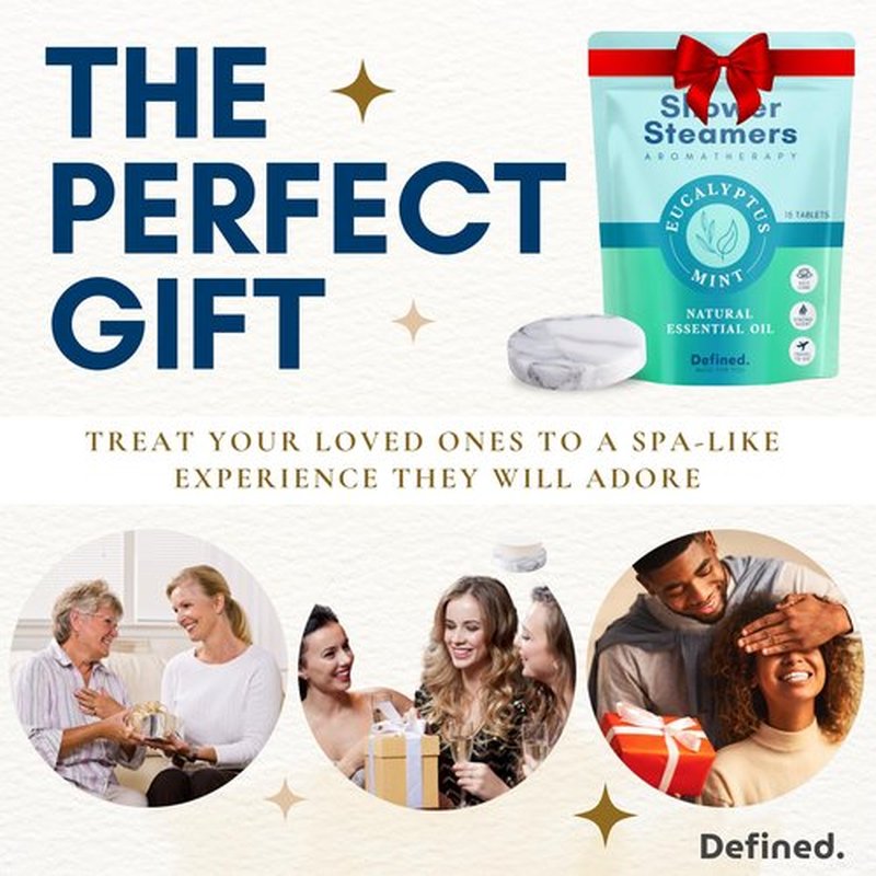 Shower Steamers Aromatherapy 15 Pack- Eucalyptus Shower Steamers for Sinus Relief, Shower Steamers Gift Set, Shower Bombs, Natural Shower Steamers, Shower Steamers for Women, Shower Steamer Holder