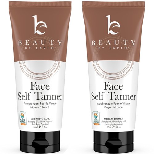Face Self Tanner Tanning Lotion - Medium to Dark Self Tanning Lotion Fake Tan, Tanning Lotion Self Tanner Face Tanner, Sunless Tanner for Face, Buildable Natural Glow, Self Tan Sunless Tanning Lotion
