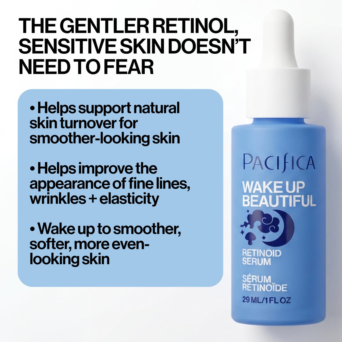 Pacifica Retinol Serum for Face - Wake Up Beautiful Retinoid Night Face Serum - Anti-Aging Skin Care & Skin Brightening - Retinol, Collagen & Antioxidants Vegan & Cruelty-Free Dermatologist Tested