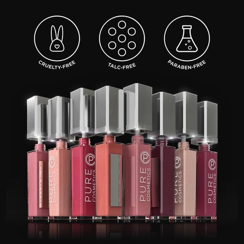 Pure Cosmetics Pure Illumination Lip Gloss - LED-lit Applicator w/Side Mirror - Non-Sticky, Moisturizing & Hydrating Lip Glosses - Soothes & Protects Dry Chapped Lips (Caribbean Coral)