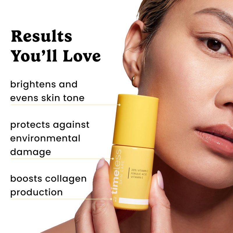 Vitamin C Serum with Vitamin E & Ferulic Acid - Brightening Formula for Oily & Dry Skin | Fragrance-Free, 1 oz