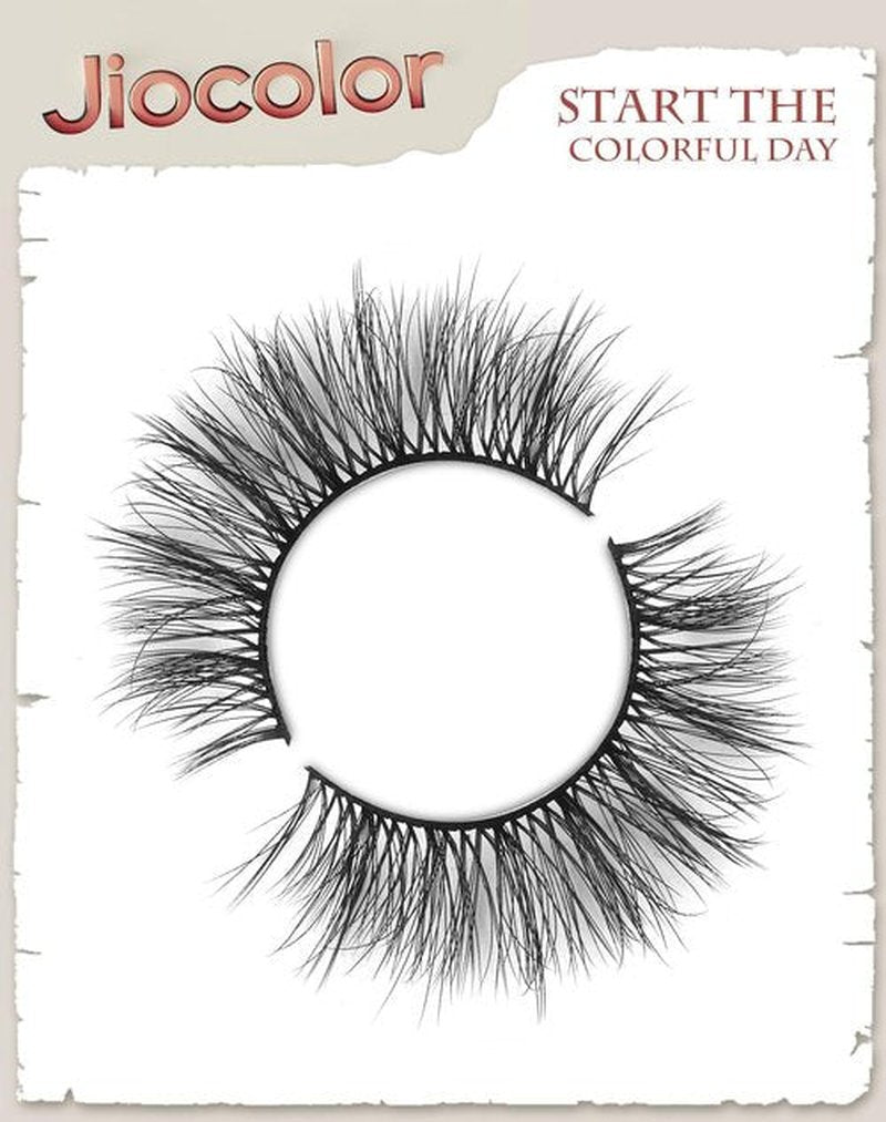 Jiocolor False Eyelashes Wispy Lashes Natural Look Lashes Soft Faux Mink Eyelashes 3D 6D Volume 7 Pairs Fluffy Lashes Fake Eyelashes Packs X1 Subtler Lashes