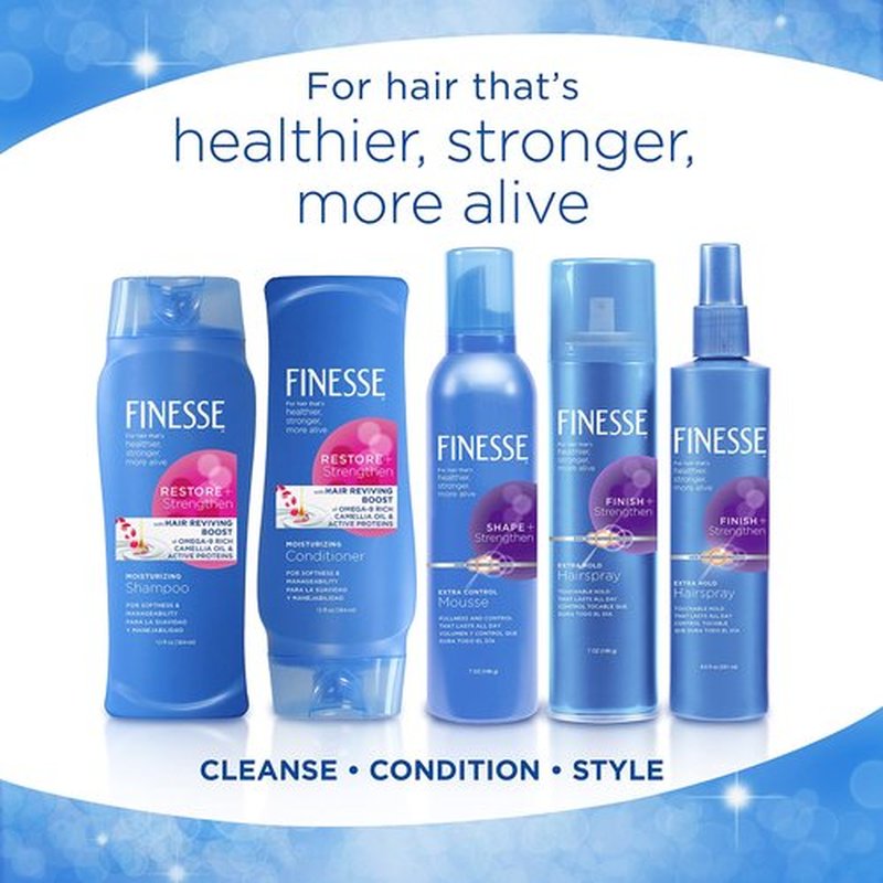 FINESSE Restore + Strengthen Moisturizing Conditioner, 24 oz, Moisturize & Repair Dry or Damaged Hair for Soft, Healthy Looking Hair (Pack of 2)