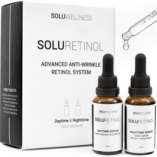 Retinol Serum for Face Wrinkles - Anti-Aging Skin Booster Duo | Moisture-Locking Formula for Eyes & Neck (2 x 30 ml)