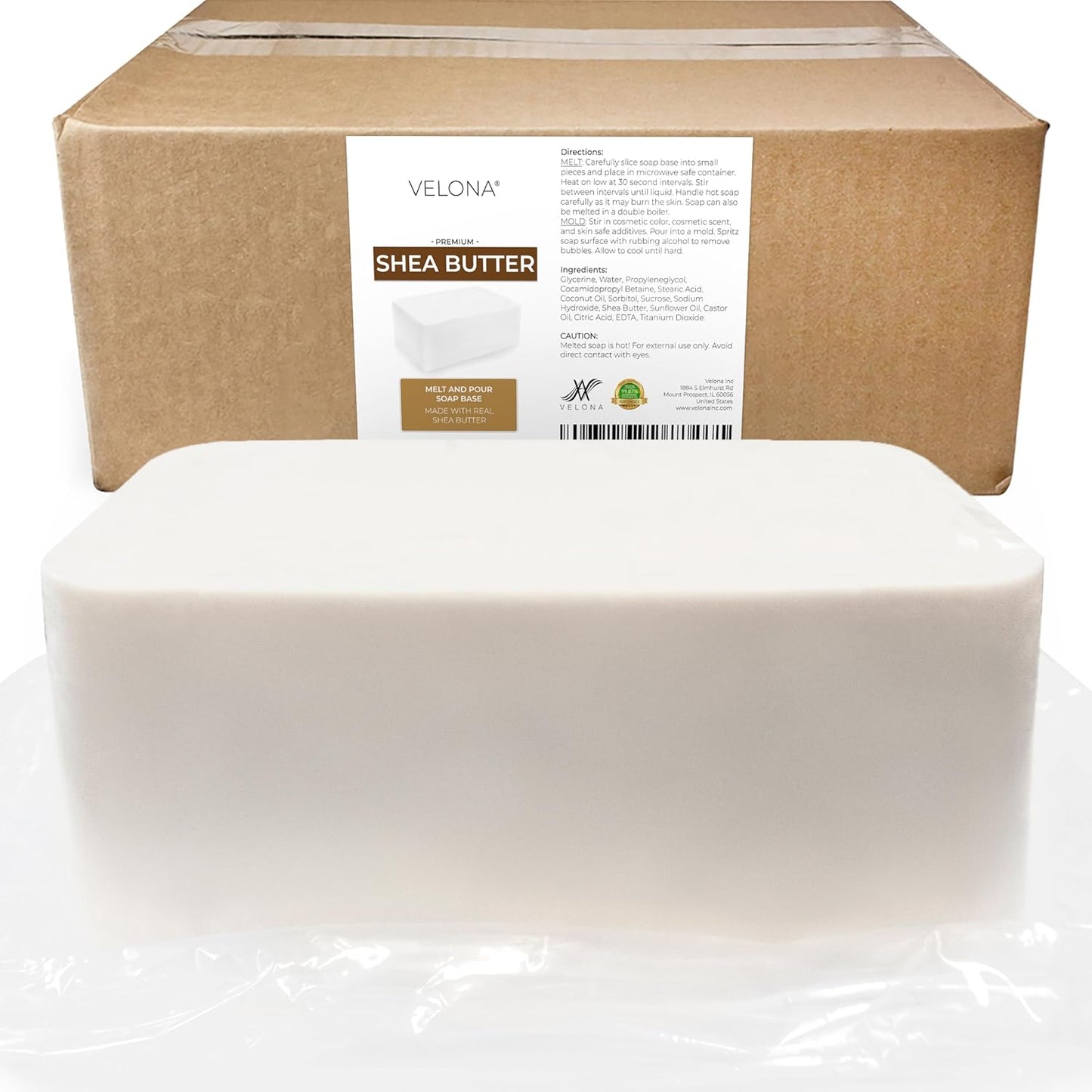 Shea Butter Melt and Pour Soap Base - 25 LB Bulk | SLS/SLES Free Natural Soap-Making Bars