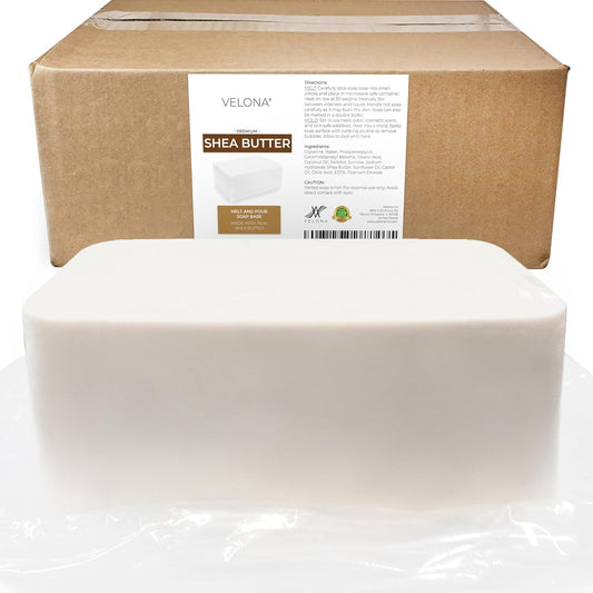 Shea Butter Melt and Pour Soap Base - 25 LB Bulk | SLS/SLES Free Natural Soap-Making Bars