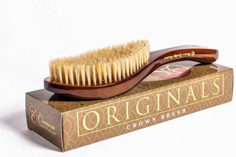 Crown Quality Products Original Contour 360 Wave Brush - MEDIUM (Red Oak) - Hairbrush