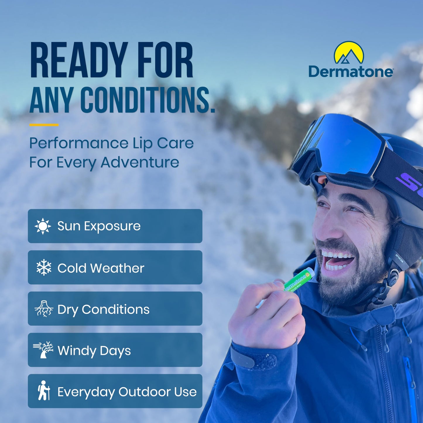 Dermatone Lip Balm Variety Pack | Moisturizing Lip Care | Soothe & Replenish Dry & Chapped Lips | SPF 30 | Aloe, Tea Tree Oil | 3-Pack (Coconut, Green Tea, Original)