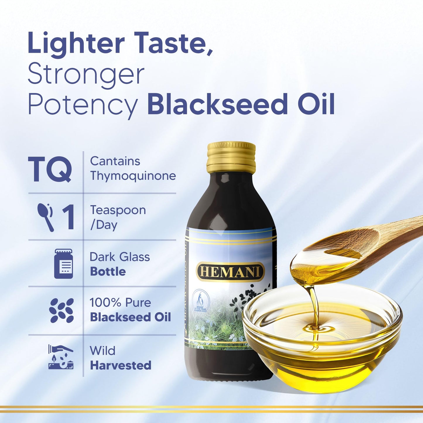 Hemani Black Seed Oil 125mL - Cold-Pressed Nigella Sativa | 4-Month Individual Supply | Halal Certified | Since 1949