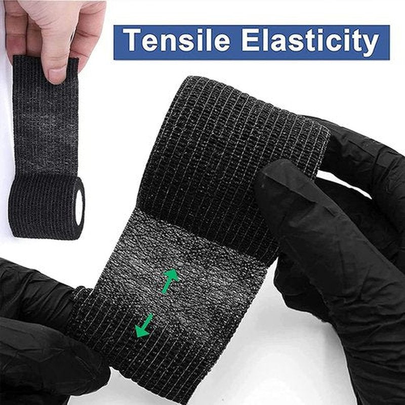 SOTICA 125PCS Tattoo Clip Cord Covers with 6PCS Tattoo Grip Tape - Tattoo Clip Cord Bgas Clip Cord Sleeves with Black Tattoo Grip Wrap Grip Cover Adhesive Tape for Tattoo Supplies