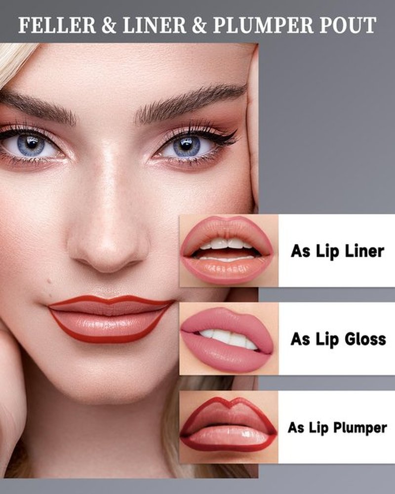 3Pcs Peel Off Lip Liner Stain Set Long Lasting,Tattoo Lip Stain Lip Gloss Peel Off Lipstick, Waterproof Stay On All Day, Transfer-Proof, High Pigmented Matte Finish Peel Off Lip Stain Makeup for Women