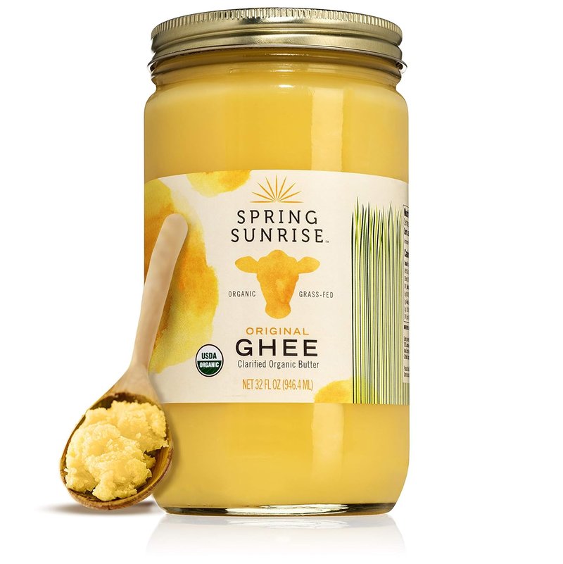Organic Ghee - Grass Fed, USDA Certified Clarified Butter | Keto, Paleo Friendly, Non-GMO - 32 oz Jar