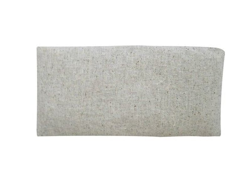 Aromatherapy Eye Pillow - 4.5 x 9 - Organic Lavender Chamomile Flax - Removable Washable Cotton Cover - Headache Relief Soothing spa Yoga Sleep - tan Beige Natural