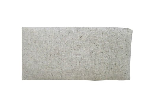Aromatherapy Eye Pillow - 4.5 x 9 - Organic Lavender Chamomile Flax - Removable Washable Cotton Cover - Headache Relief Soothing spa Yoga Sleep - tan Beige Natural