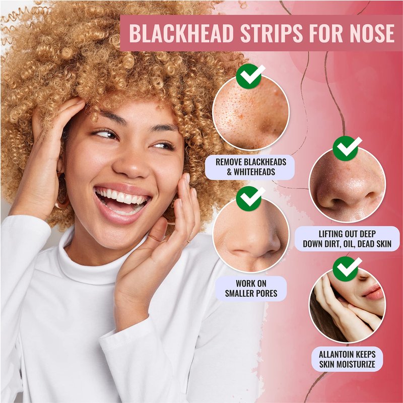 LOOKATME Nose Pore Strips (2-Pack, 10 Nose Strips). Korean Skin Care Blackhead Remover with Aloe Vera. K Beauty Pore Cleaner and Pore Extractor. Acne Mask for Blackhead Removal. Adhesive Pore Mask.