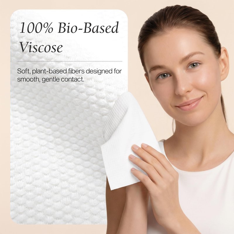 Mario Badescu Ultra-Soft Disposable Face Towels XL – 50 Count Double-Sided Dry Facial Towels, Smooth & Textured, 100% Bio-Based Viscose Wipes for Cleansing, Makeup Removal & Skincare