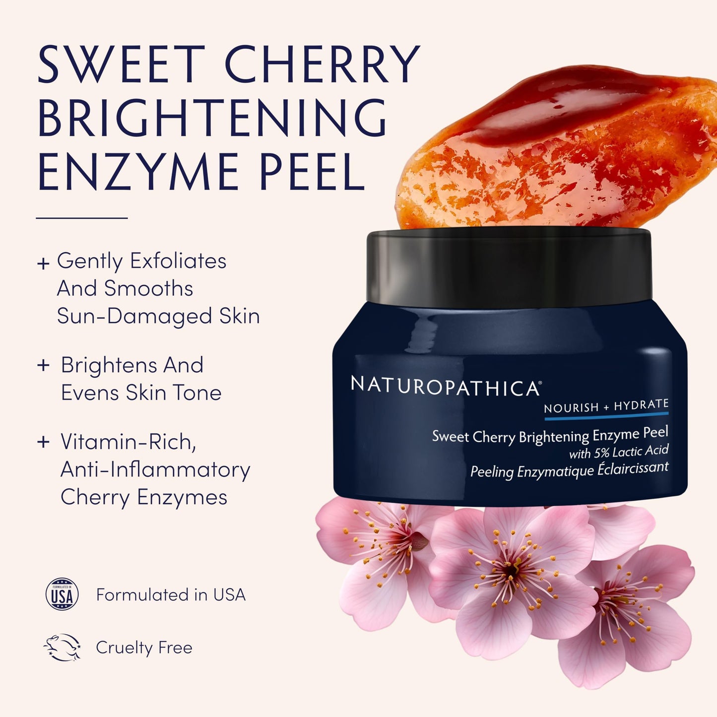 Naturopathica Sweet Cherry Brightening Enzyme Peel, 1.69 fl oz