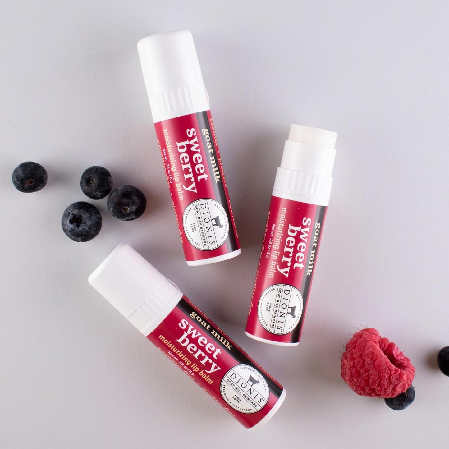 Dionis - Goat Milk Skincare Scented Lip Balm, Set of 6 (0.28 oz), Moisturize Dry and Chapped Lips, Cruelty-free and Paraben-free (Vanilla Bean)