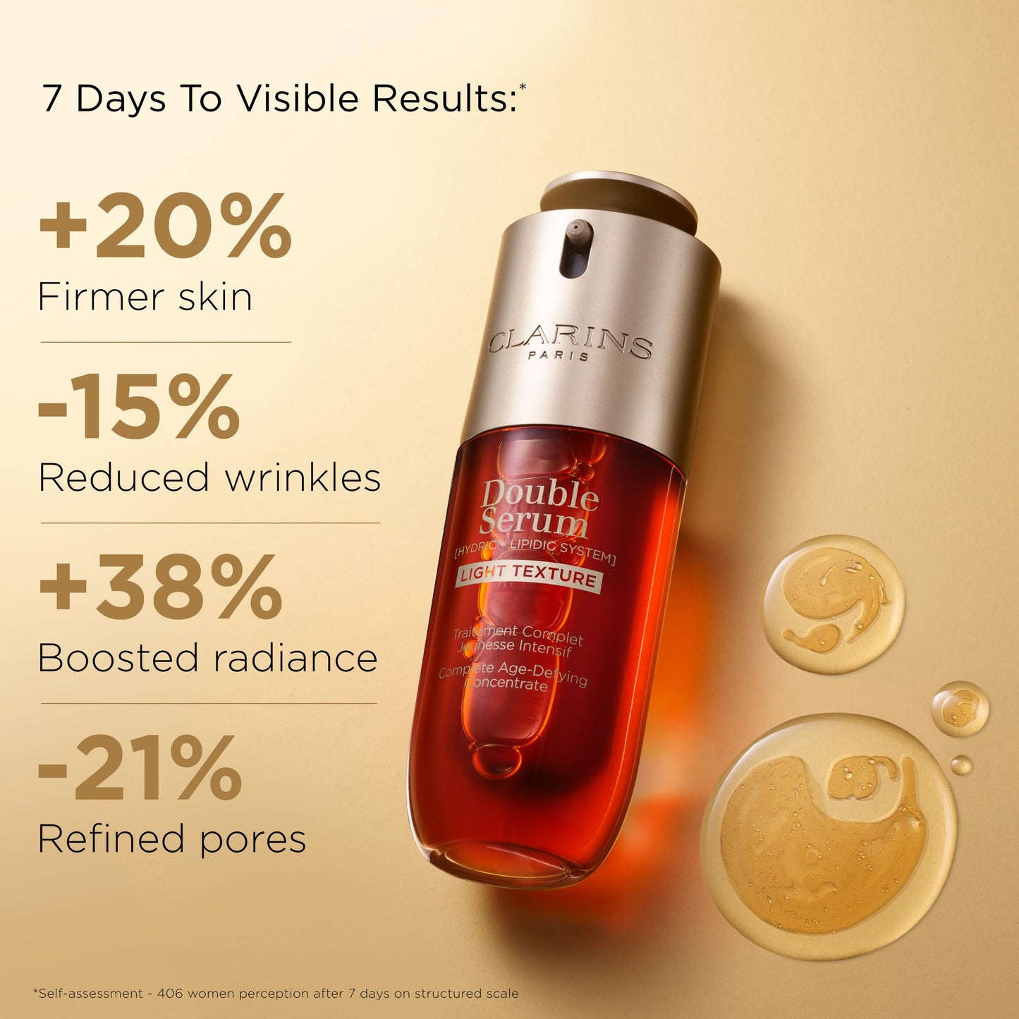 Clarins Double Serum Eye and Double Serum Light Bundle | Anti Aging Eye Cream | Anti Aging Face Serum Ideal for Oily Skin and Humid Climates