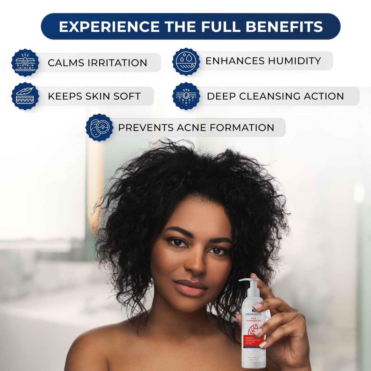 Face Cleansing Gel for All Skin Types - Face Cleanser Face Wash for Women Deep Cleanse with Zinc PCA, Allantoin, Panthenol, Lactic Acid, Chamomile Flower Extract - Hydrating Facial Cleanser - 200 ml
