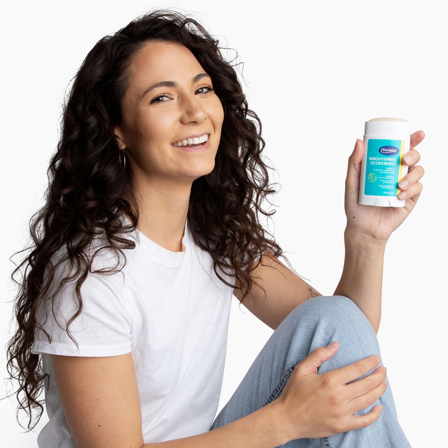 Dermisa Brightening Deodorant with Vitamin C (STAY-50), Aluminum-Free Underarm Brightening and Odor Protection, Vegan and Baking Soda Free, 2.65 Oz