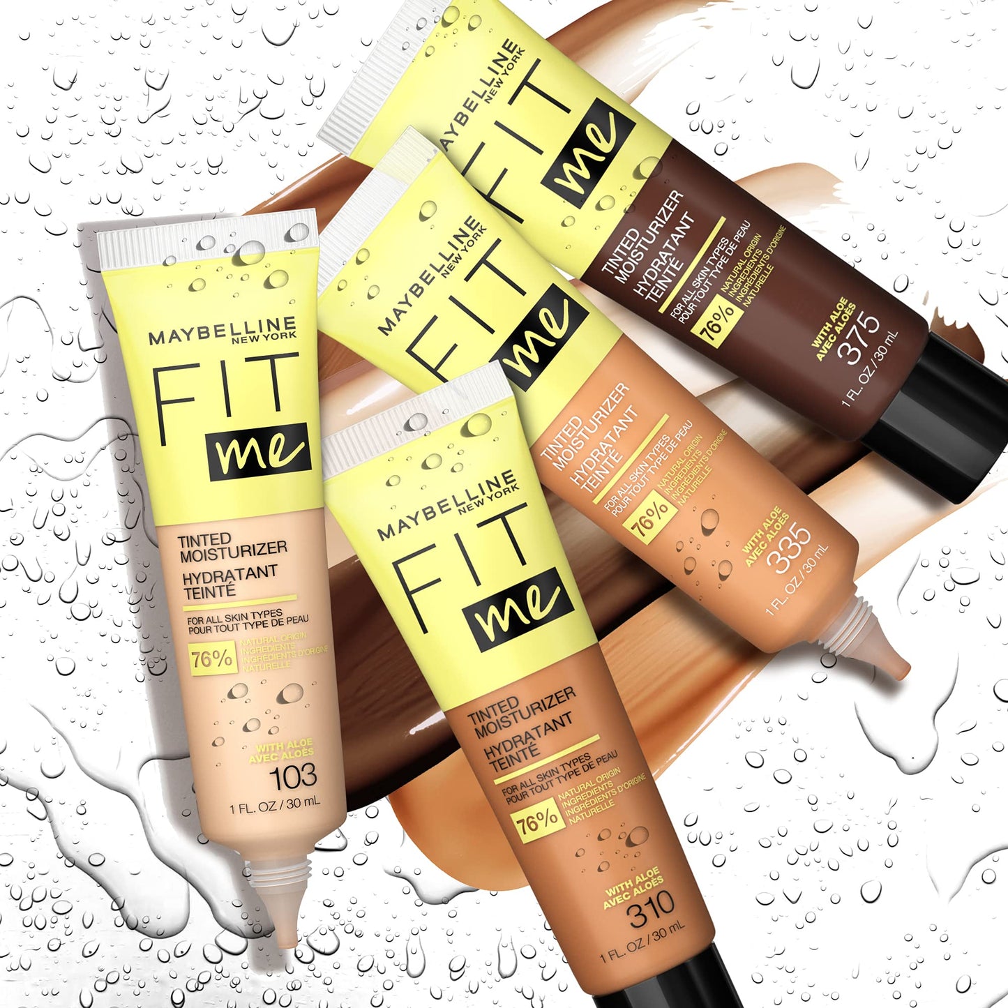 Maybelline Fit Me Tinted Moisturizer, Natural Coverage, Face Makeup, 322, 1 Count