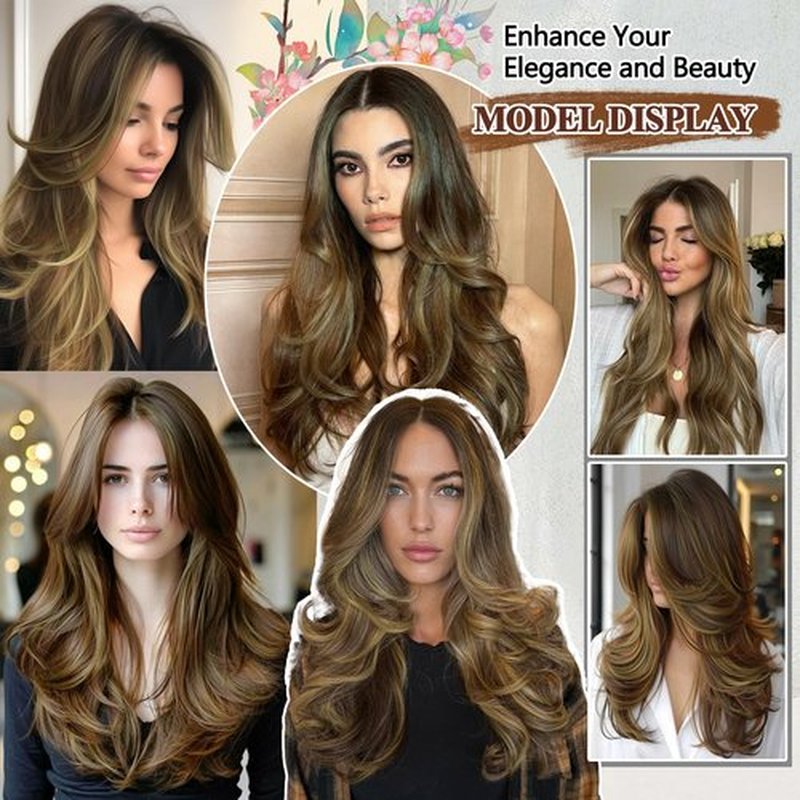 FREEMEIGE Clip in Extensions 4PCS Straight Hair Extensions for Women Synthetic Hair Extensions Long Layered Hair Extensions Thick Wavy Clip in Hairpieces for Women Daily Use 20 Inch