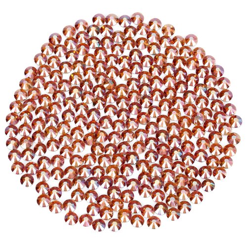 Novani Rhinestones 1440Pcs Flatback Crystal Round Loose Gemstones Glass Rhinestones for Crafts Makeup Nail Art Clothes Shoes DIY Decorations(SS20, 4.6-4.8mm,Amber)