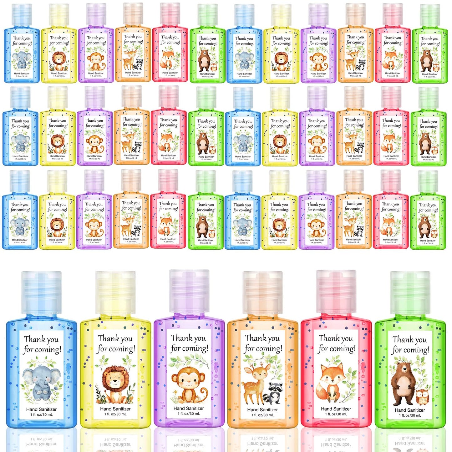 Frienda 24 Pack Mini Hand Sanitizer Bulk Woodland Animal Party Favors Hand Sanitizer Travel Size Woodland Creature Safari Jungle Party Camping Birthday Supplies Thank You Nursery Gifts