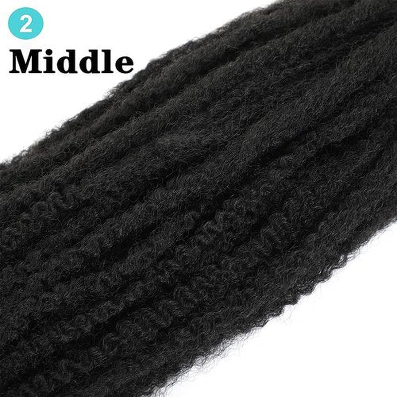 Ayana Marley Hair 3 Packs Marley Twist Braiding Hair Marley Braiding Hair For Faux Locs Crochet Hair 24Inch Long Afro Synthetic Hair Extensions (24 inch-3 pack, 1B)