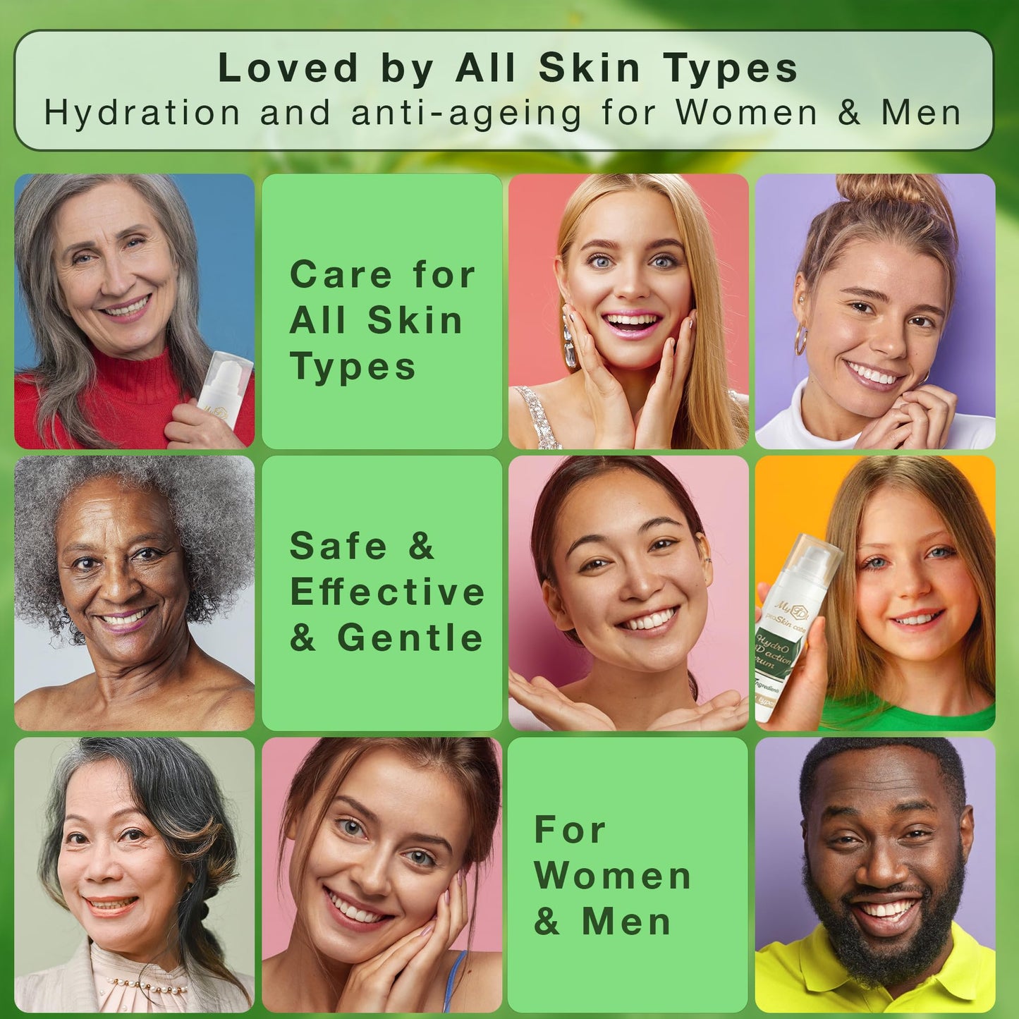 MyIDi HydrO 4D Hyaluronic Acid Serum for Face – 4 Molecular Weight HA Complex Targeting Multiple Skin Layers – Plumping, Hydrating Serum for Dry, Dull, Dehydrated Skin – Vegan – 1 fl oz