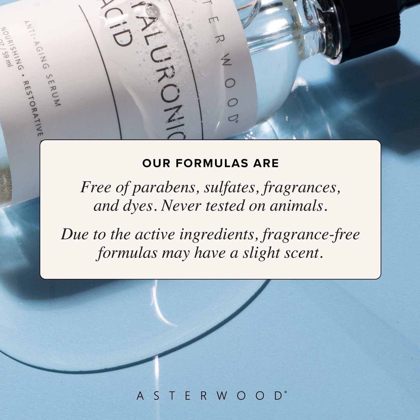 Asterwood Pure Hyaluronic Acid Serum for Face - Plumping, Anti-Aging, Hydrating - Fragrance-Free - 4 Fl Oz