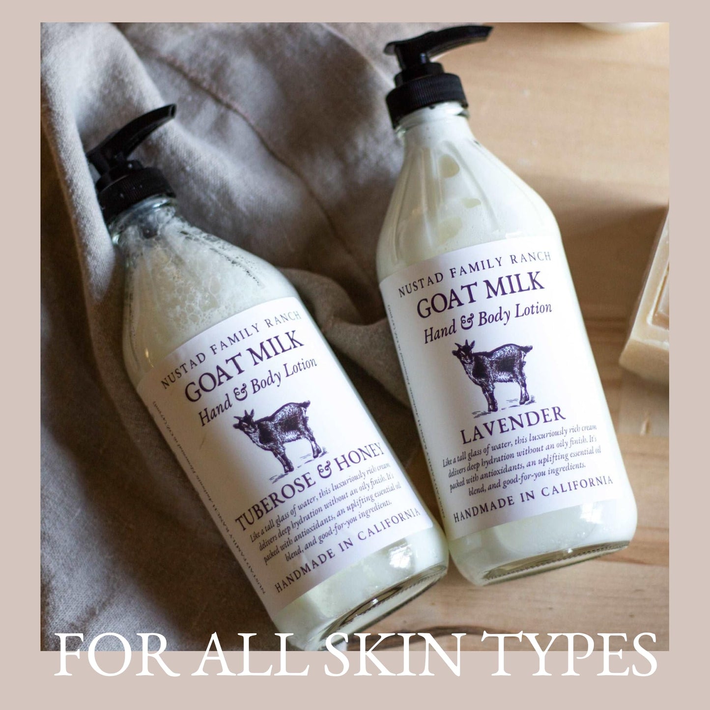 Goat Milk Body Lotion for Dry Sensitive Skin – Natural Moisturizer for Face, Hands & Body – Handmade, Fast-Absorbing, Lightweight, Non-Greasy – Multiple Scents (16oz, Wild Magnolia)
