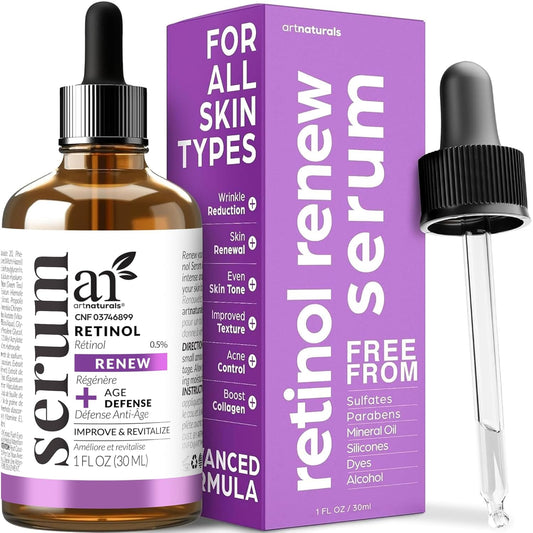 Retinol Serum for Face - Anti-Aging & Skin Repair with Vitamin C & Hyaluronic Acid | Night Therapy (1 Fl Oz / 30ml)