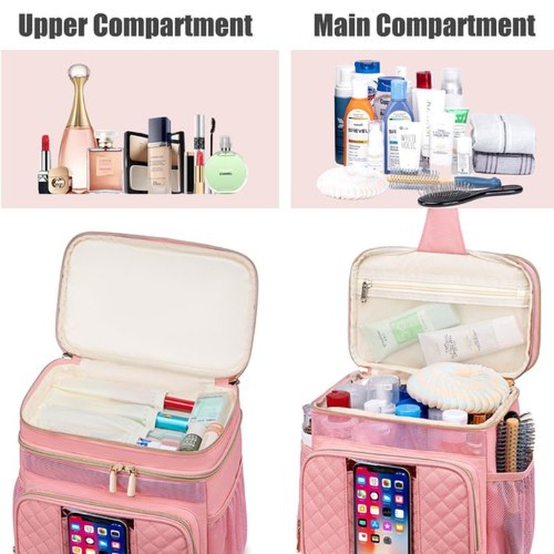 Large Toiletry Bag for Women Men,Bathroom Bag,Water Resistant Portable Shower Caddy for College Dorm,Hanging Toiletry Bags for Traveling,Gym Camping Cruise Ship Travel Essentials Shower Bag