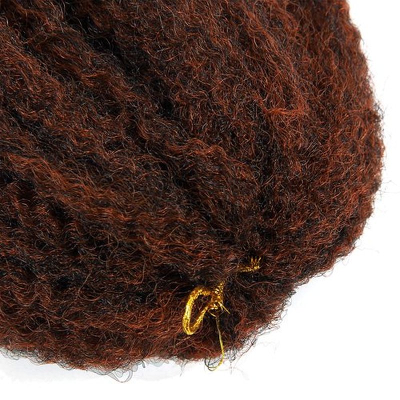 Afro Kinky Twist Crochet Hair Braids Marley Braid Hair 18inch Senegalese Curly Crochet Synthetic Braiding Hair (#1B-350)