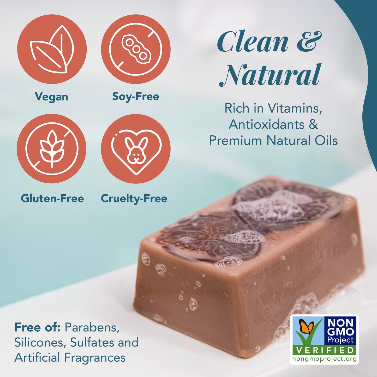 Saavy Naturals Handmade Soap Bar, Moisturizing Formula Vegan Soap, Organic Bath Soaps Bars for Women, Creamy Lather Soaps Gift Sets for Women, 5 Oz, 2 Pack