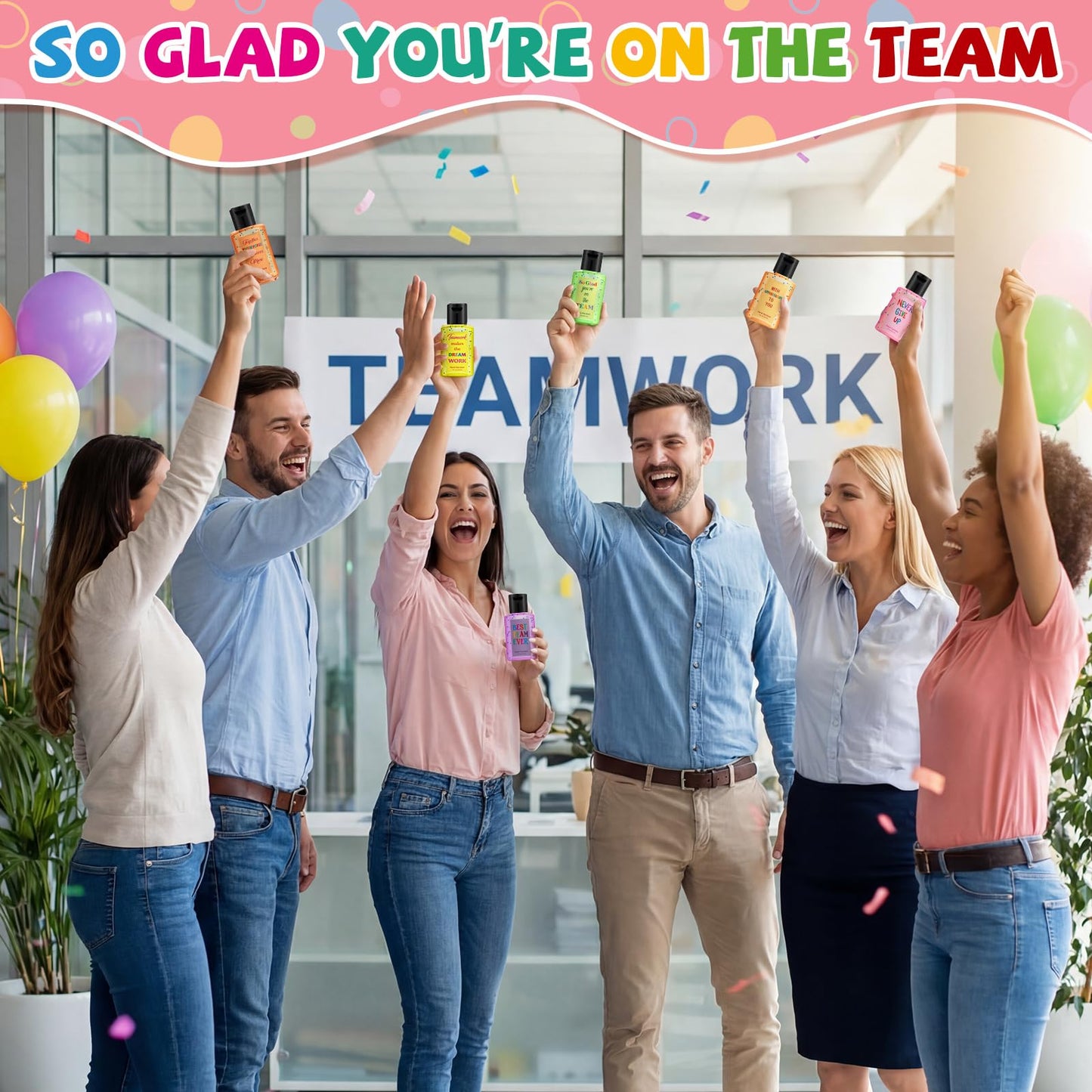 24 Pcs Thank You Mini Hand Sanitizer Bulk Travel Size 1oz Employee Appreciation Team Gift Scented Small Hand Sanitizer Party Favor Summer End of Year Teacher Gift for Staff Coworker Office (Black)