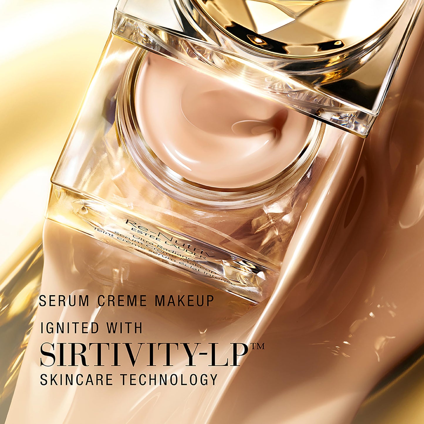 Estée Lauder Re-Nutriv Ultra Radiance Serum Creme Makeup | Luxury Foundation with Hyaluronic Acid | 12-Hour Wear & Hydration, 1C1 Cool Bone, 1 Fl Oz