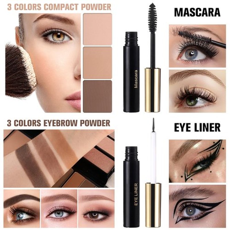 Professional Makeup Kit for Women Girl Full Kit with Mirror 60 Colors All in One Make up Gift Set Included Eyeshadow,Blusher,Highlighter,Compact Powder,Brow Powder,Lipstick,Glitter,Eyeliner,Mascara 02