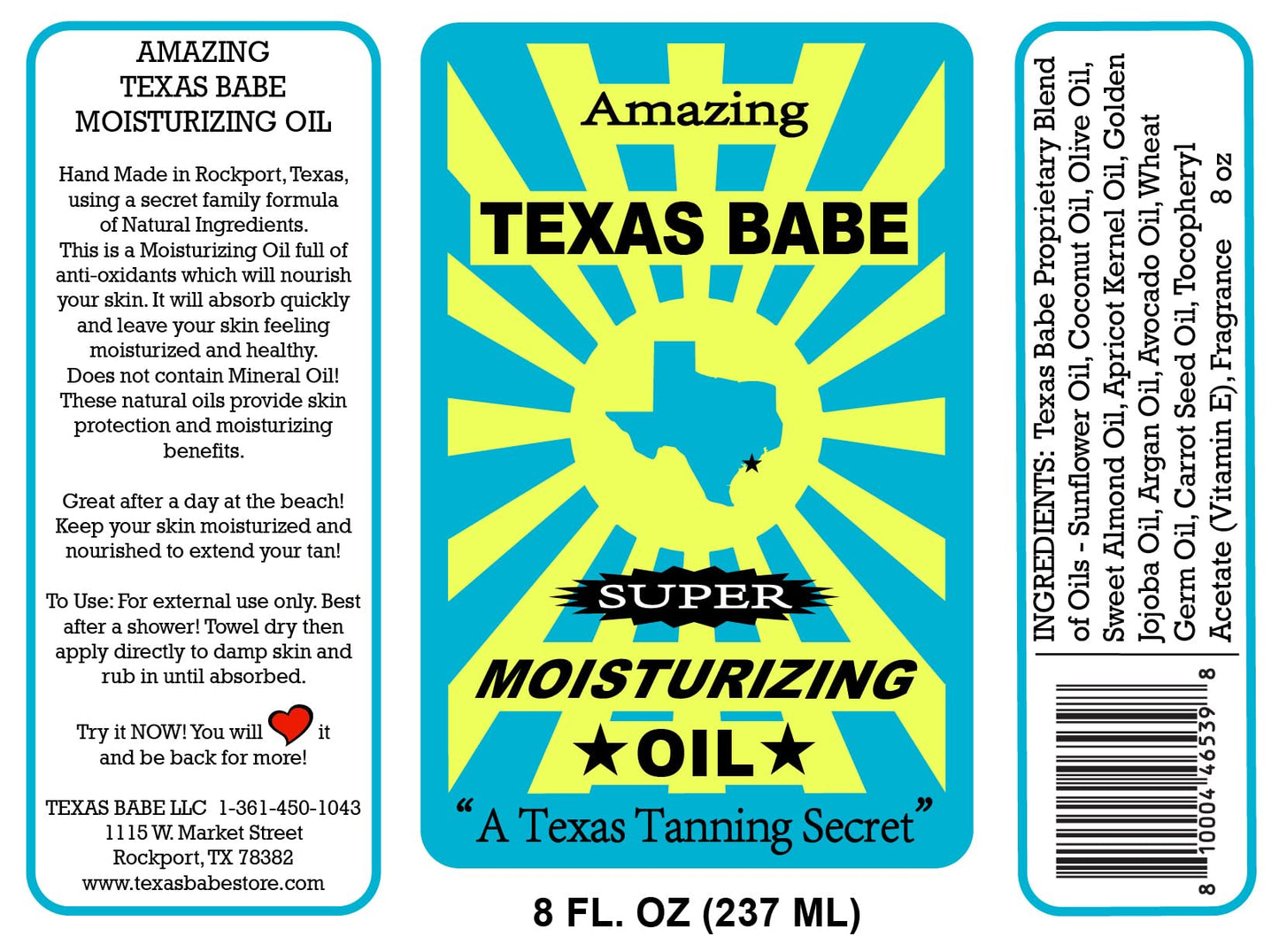 Texas Babe Tanning & Moisturizing Oil - 2 Pack