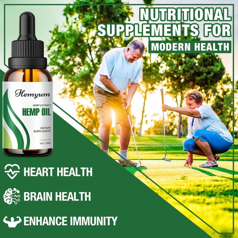 Hemp Oil Drops - High Potency 1,000,000mg Natural Extract for Pain Relief & Relaxation | Immune Support, Mood Enhancement