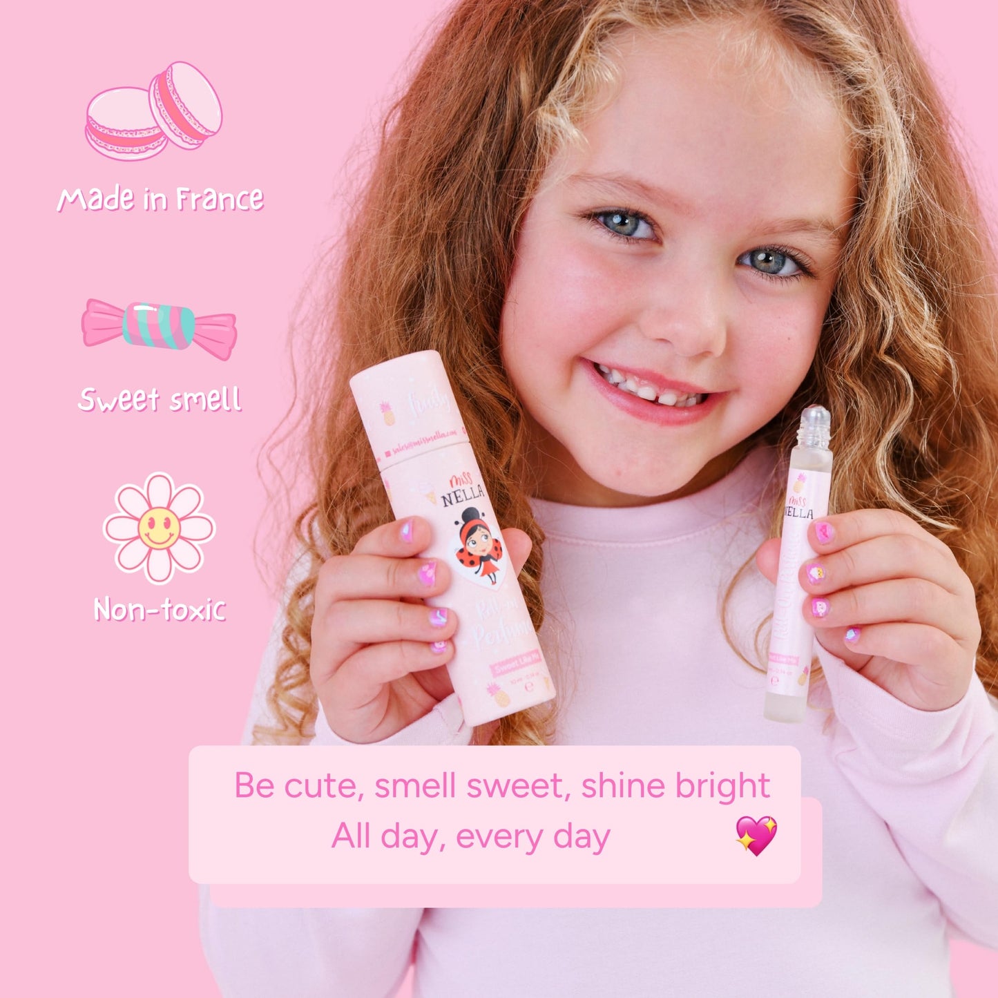 MISS NELLA Kids- Be Like Me Roll On Perfume set for Children with Fresh Fragrances Safe & Natural Boys & Girls Perfume Oil with Roll-On Applicator 10ML