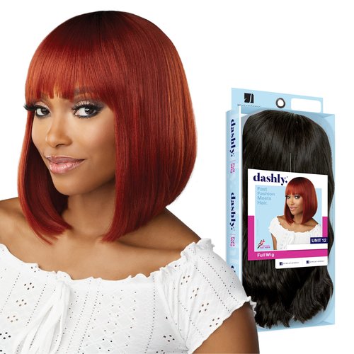 Sensationnel Dashly wig - synthetic easy wear non lace cap wig - Dashly Wig Unit 12 (1B OFFBLACK)
