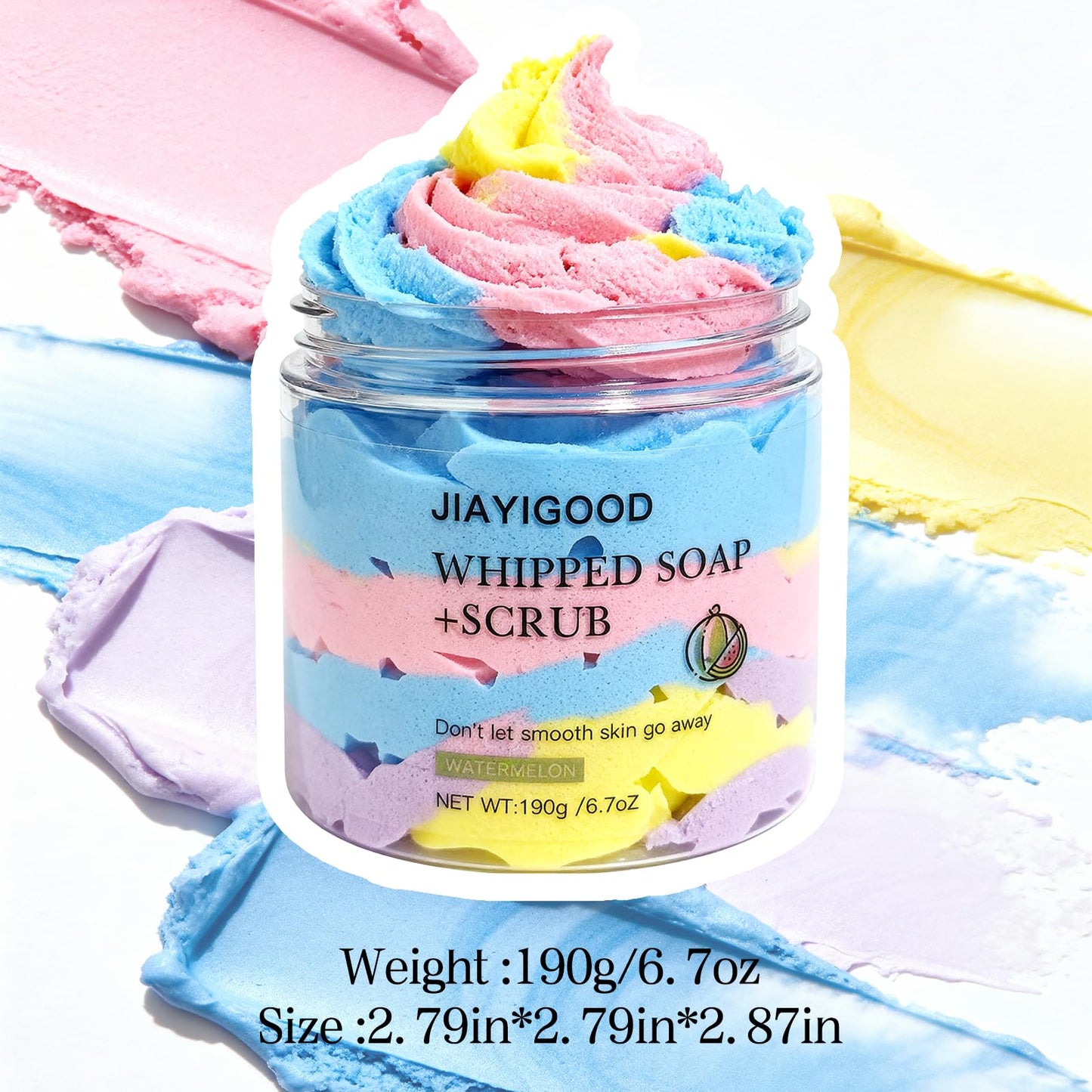 Cream Whipped Scrub Soap Bar - Exfoliating & Moisturizing Body Scrub with Whipped Cream Design, 4.6oz - Gently Exfoliates, Brightens & Deeply Cleanses for Soft, Smooth Skin